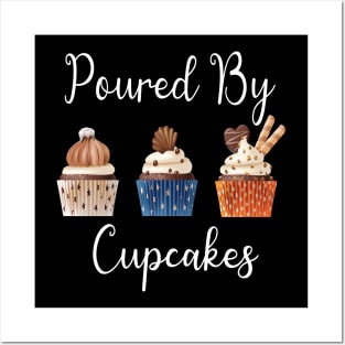 Powred By Cupcakes Funny Cupcake Quote Posters and Art